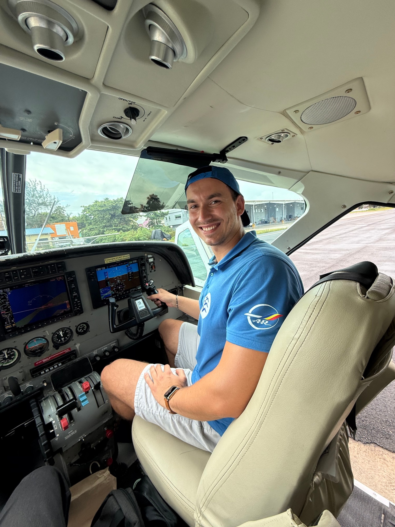 In the cockpit